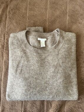 H&M Crew Neck Sweater in Light Taupe